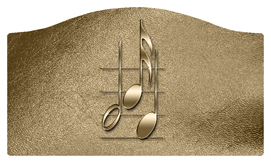DASHELL-382-BZ Music Notes Bronze
